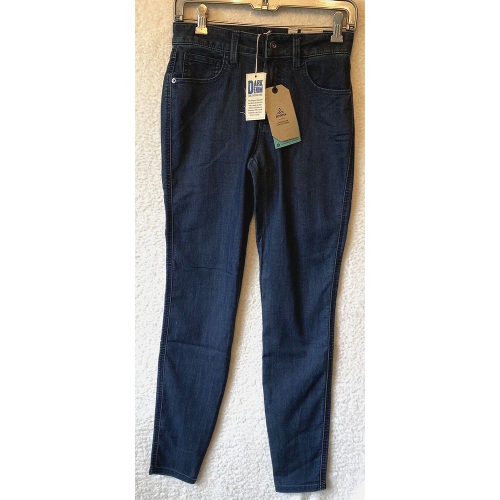 prAna Women Oday Skinny Jeans Size 2/26‎ Stretch Blue Denim Inseam 30